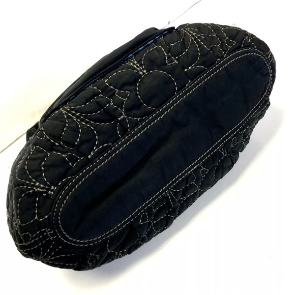 Fossil Key-Per bag Black QUILTED Coated Leather Large - Picture 8 of 11